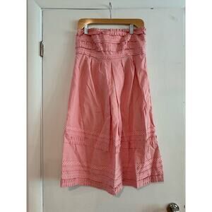 Cynthia by Cynthia Steffe Dress Strapless mini 100% cotton sailor stripes red 10